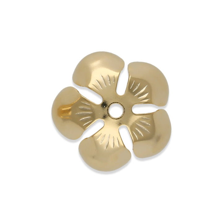 Perlenkappen Blumenform – 13 mm - Gold - PerlineBeads