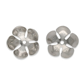 Perlenkappen Blumenform – 13 mm - Stahl - PerlineBeads