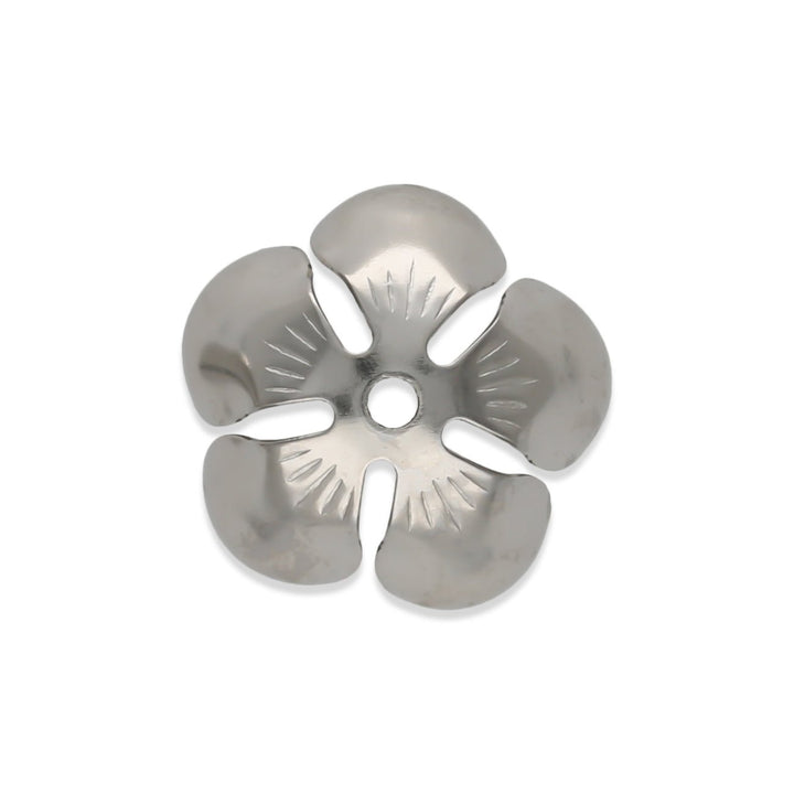 Perlenkappen Blumenform – 13 mm - Stahl - PerlineBeads