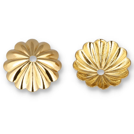 Perlenkappen Blumenform – 9,5 x 10 mm - Gold - PerlineBeads SA