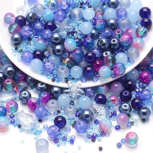 Perlenset „Ocean Dream“ – ca. 250 Teile - Blau - PerlineBeads SA