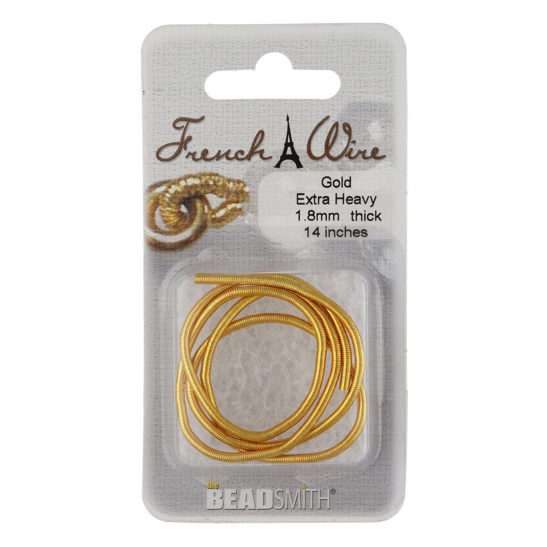Perlspiraldraht (French Wire) 1,8 mm - Extra Heavy- Farbe Gold - PerlineBeads
