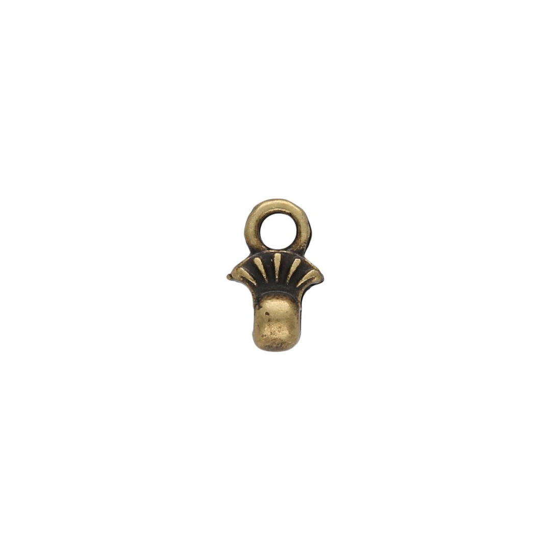 Pilos-8/0 Bead Ending - Antique Brass Plate - PerlineBeads