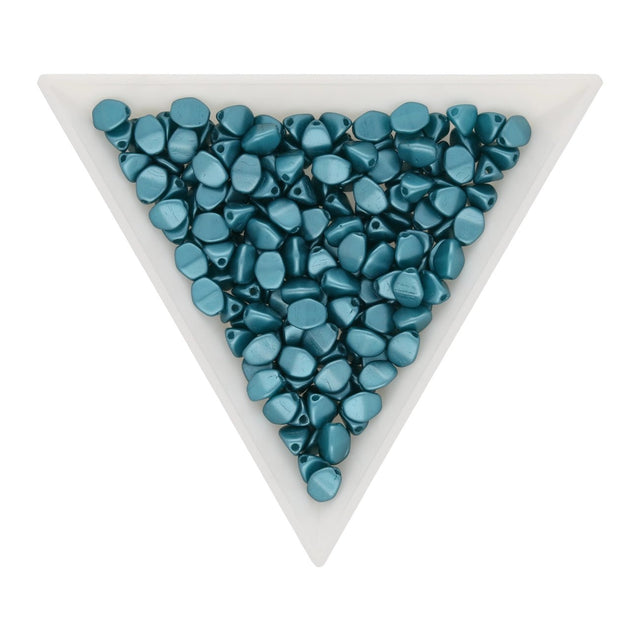 Pinch Bead 5x3 mm - Alabaster Pastel Emerald - PerlineBeads SA