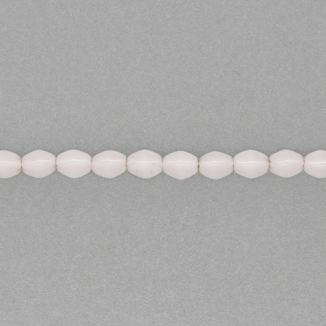 Pinch Bead 5x3 mm - Chalk White Luster - PerlineBeads SA