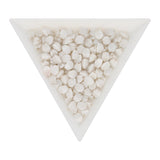 Pinch Bead 5x3 mm - Chalk White Luster - PerlineBeads SA