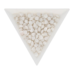 Pinch Bead 5x3 mm - Chalk White Luster - PerlineBeads SA
