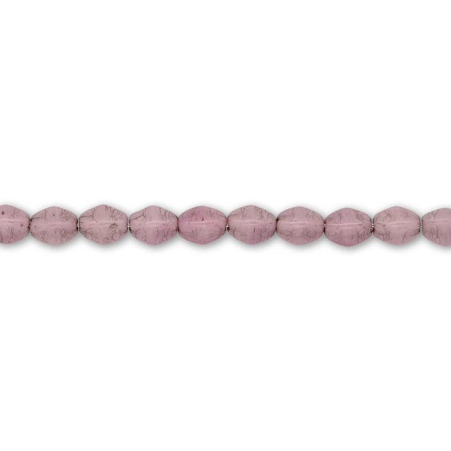 Pinch Bead 5x3 mm - White Opal Luster Lila - PerlineBeads SA