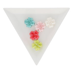 Porzellanperlen "Kleeblatt" - bunte Mischung (5 Stk.) - PerlineBeads