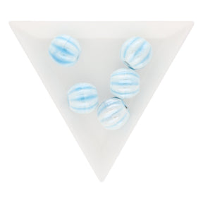Porzellanperlen "Kürbisform" - Hellblau (5 Stk.) - PerlineBeads