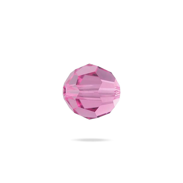 PRESTIGE 5000 Kristall, Classic runde Perle, 6 mm - Rose (2 Stk.) - PerlineBeads SA