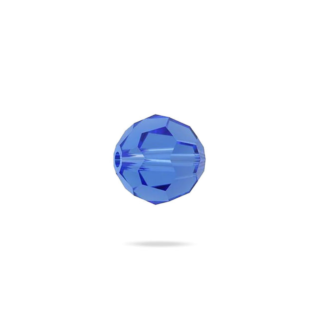 PRESTIGE 5000 Kristall, Classic runde Perle, 6 mm - Sapphire (2 Stk.) - PerlineBeads SA