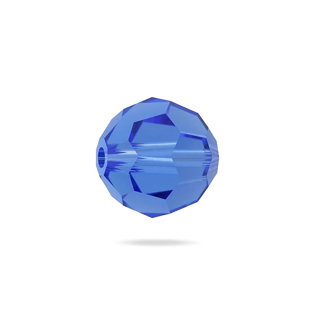 PRESTIGE 5000 Kristall, Classic runde Perle, 8 mm - Sapphire (2 Stk.) - PerlineBeads SA