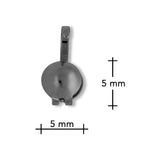 Quetschkalotten 5 mm (20 Stk.) - Gunmetal - PerlineBeads SA