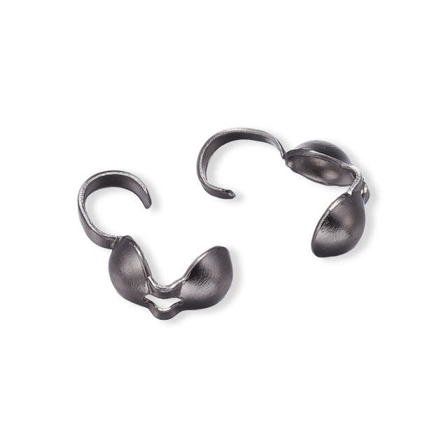 Quetschkalotten 5 mm (20 Stk.) - Gunmetal - PerlineBeads SA