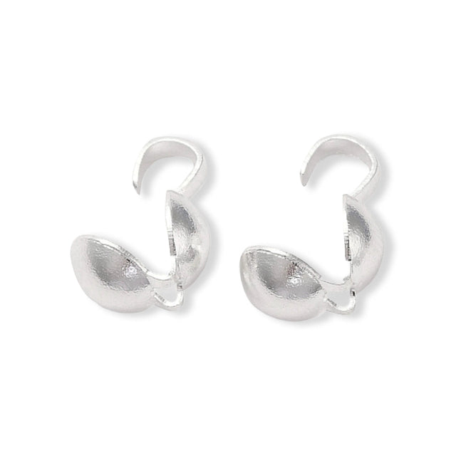 Quetschkalotten 5 mm (20 Stk.) - Silberfarbe - PerlineBeads SA