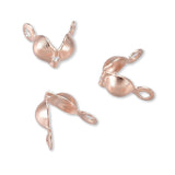 Quetschkalotten Edelstahl 7.5x4x3.5 mm (20 Stk.) - Farbe Rotgold - PerlineBeads SA