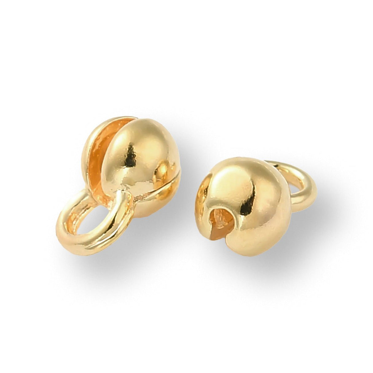 Quetschkalotten vergoldet – 6x4 mm (10 Stk.) - PerlineBeads SA