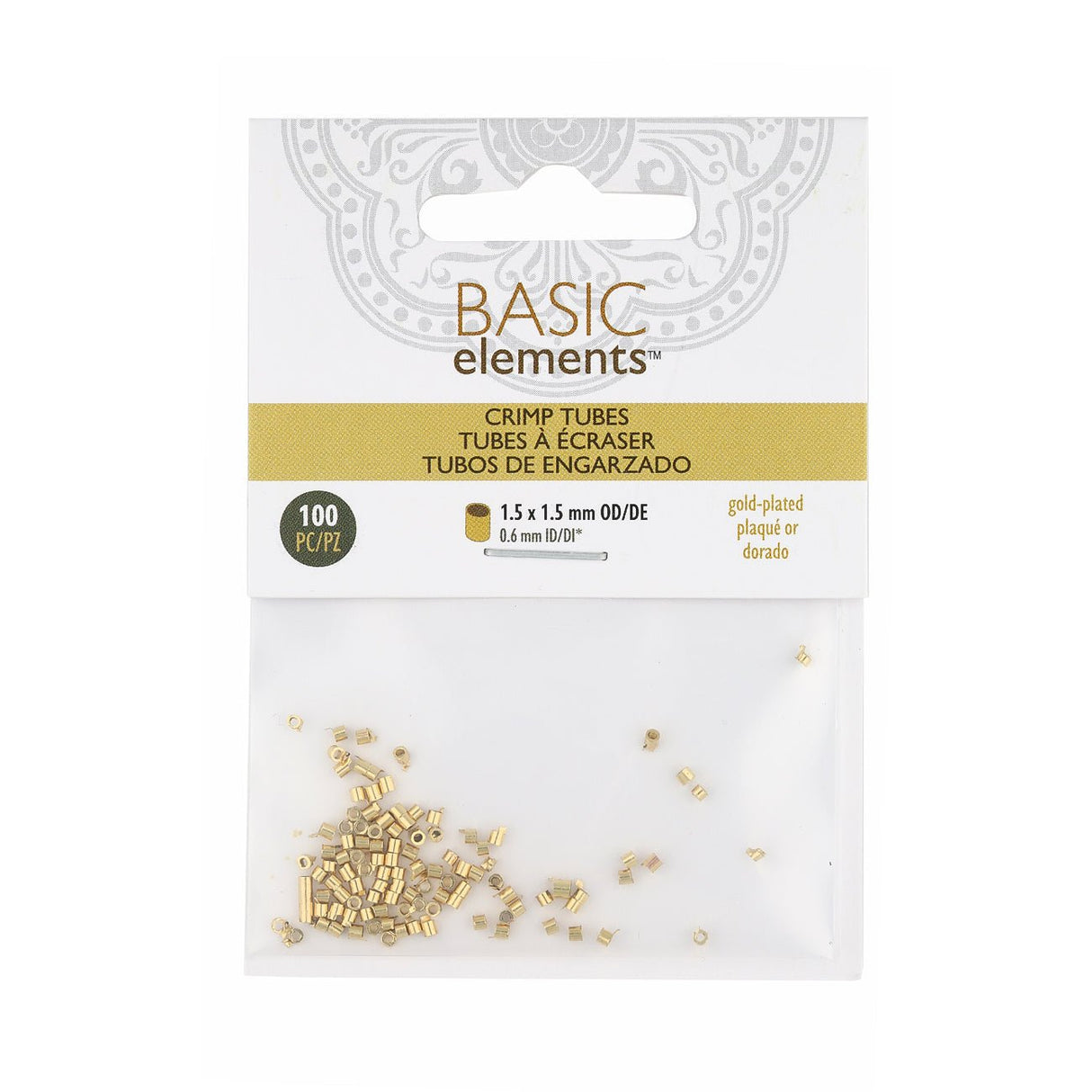 Quetschperlen 1,5 x 1,5 mm - Vergoldet - PerlineBeads