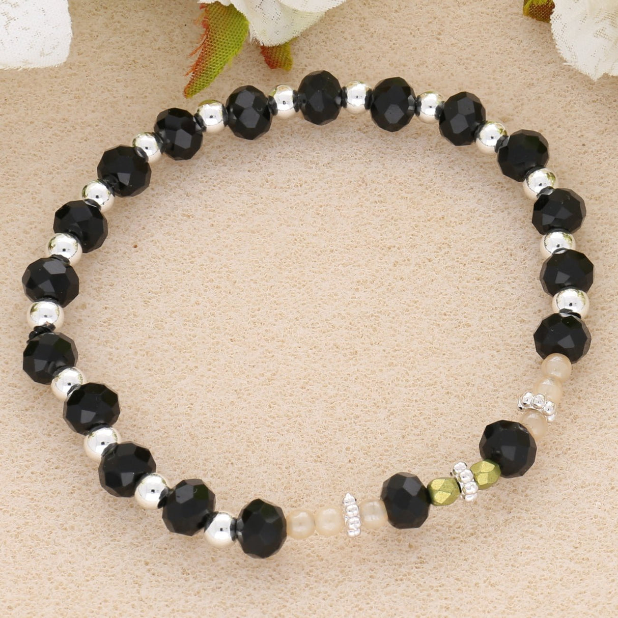 Recycelte Glasperlen 3 mm - Light Peach - PerlineBeads