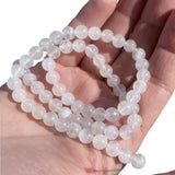 Regenbogen - Mondstein Perlen rund - 6 mm - Weiss - PerlineBeads SA