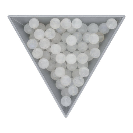 Regenbogen - Mondstein Perlen rund - 6 mm - Weiss - PerlineBeads SA