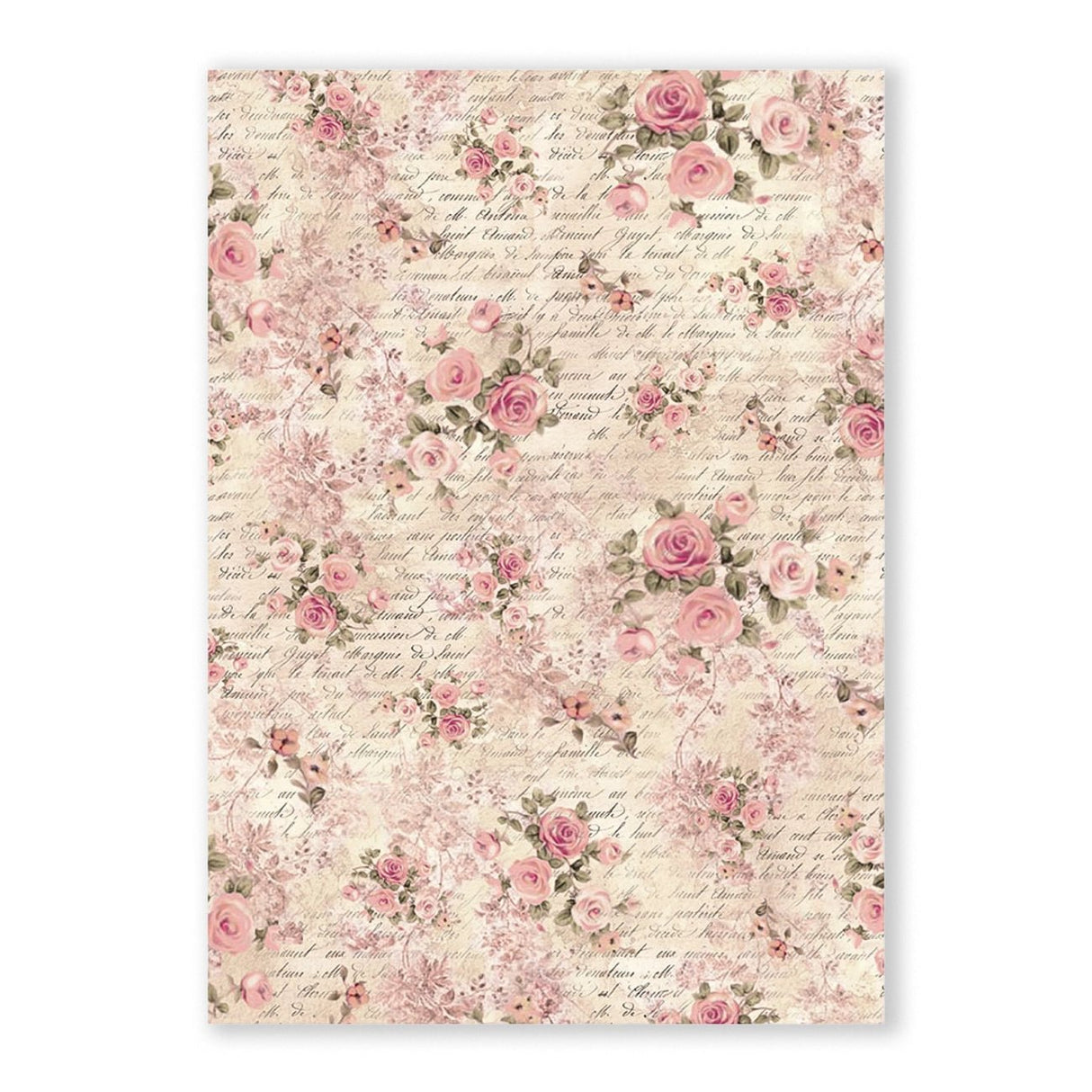 Reispapier "Shabby Rose" Backgrounds - A6 - 8 Motive - PerlineBeads SA