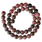 Rhodonit Perlen mit Matrix · rund · 8 mm - PerlineBeads SA