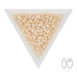 Rizo Glasperlen - 2,5 x 6 mm - Chalk White Champagne Luster - PerlineBeads SA