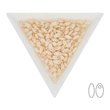 Rizo Glasperlen - 2,5 x 6 mm - Chalk White Champagne Luster - PerlineBeads SA