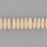 Rizo Glasperlen - 2,5 x 6 mm - Chalk White Champagne Luster - PerlineBeads SA