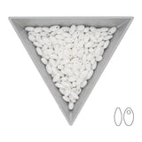 Rizo Glasperlen - 2,5 x 6 mm - Chalk White Luster - PerlineBeads SA
