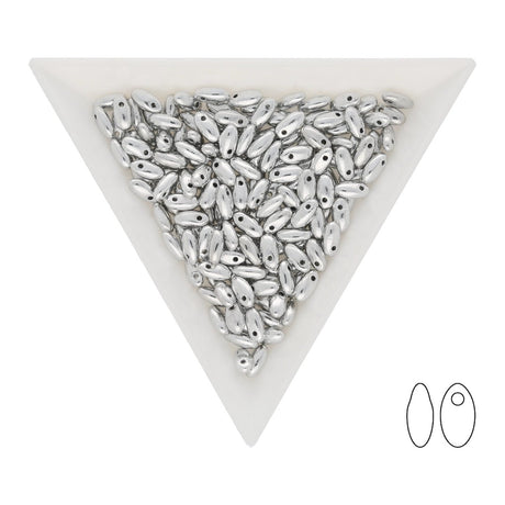 Rizo Glasperlen - 2,5 x 6 mm - Crystal Labrador Full - PerlineBeads SA