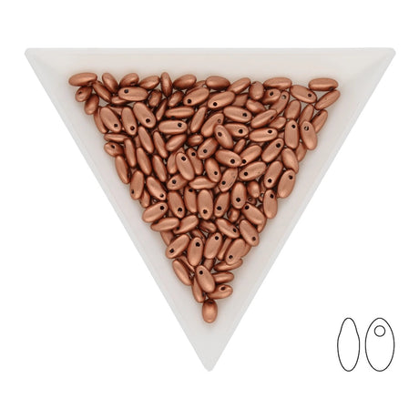 Rizo Glasperlen - 2,5 x 6 mm - Crystal Vintage Copper - PerlineBeads SA