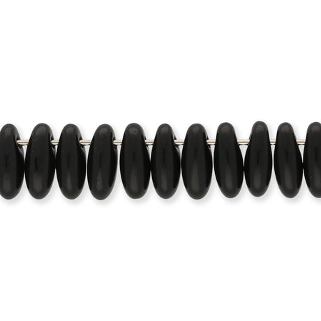 Rizo Glasperlen - 2,5 x 6 mm - Jet - PerlineBeads SA