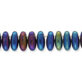 Rizo Glasperlen - 2,5 x 6 mm - Jet Blue Iris - PerlineBeads SA