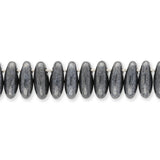 Rizo Glasperlen - 2,5 x 6 mm - Jet Hematite - PerlineBeads SA