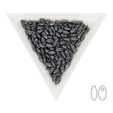 Rizo Glasperlen - 2,5 x 6 mm - Jet Hematite - PerlineBeads SA