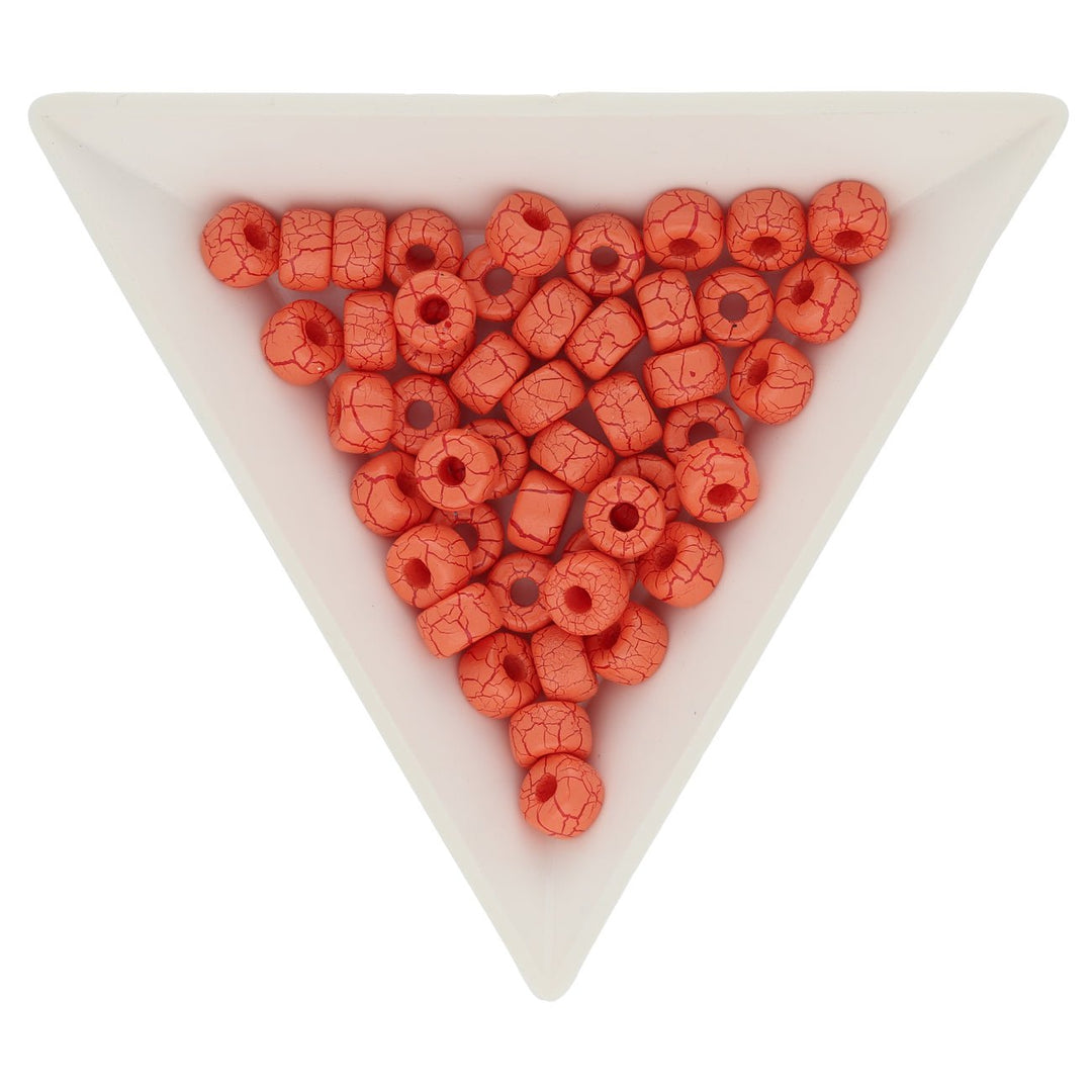 Rocailles Perlen Matubo 2/0 - Ionic Orange/Dark Red - PerlineBeads