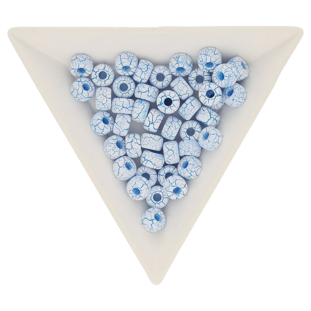 Rocailles Perlen Matubo 2/0 - Ionic White/Blue - PerlineBeads