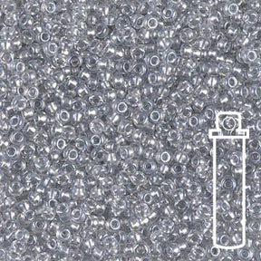 Rocailles-Perlen Miyuki 11/0 – Lined Crystal Sparkling Pewter - PerlineBeads SA