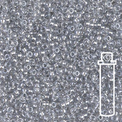 Rocailles-Perlen Miyuki 11/0 – Lined Crystal Sparkling Pewter - PerlineBeads SA
