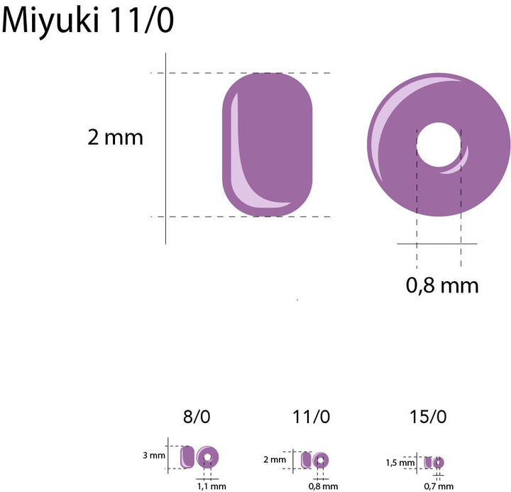 Rocailles - Perlen Miyuki 11/0 – Luminous Limeade - PerlineBeads