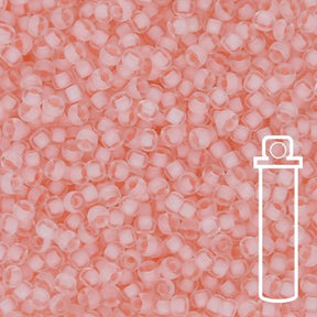 Rocailles - Perlen Miyuki 11/0 – Semi - Matte Pale Pink Lined Crystal - PerlineBeads