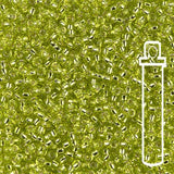 Rocailles - Perlen Miyuki 11/0 – Silver - Lined Chartruese - PerlineBeads SA