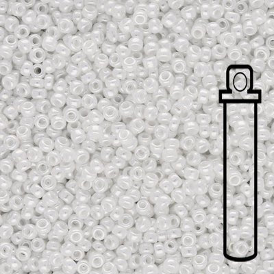 Rocailles-Perlen Miyuki 11/0 – White Pearl Ceylon - PerlineBeads SA