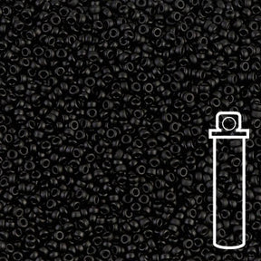Rocailles - Perlen Miyuki 15/0 – Matte Black - PerlineBeads SA