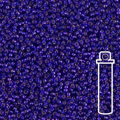 Rocailles-Perlen Miyuki 15/0 – Silver Lined Violet - PerlineBeads