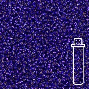 Rocailles-Perlen Miyuki 15/0 – Silver Lined Violet - PerlineBeads
