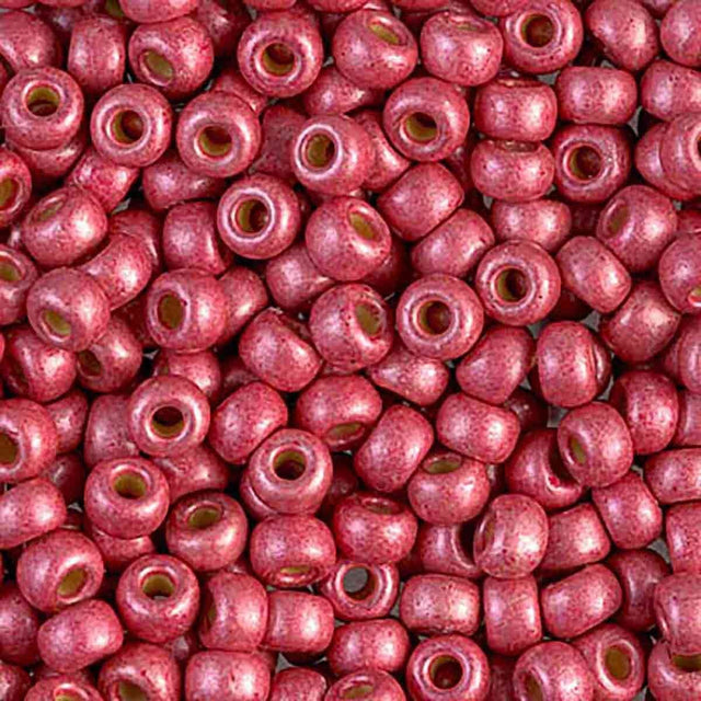 Rocailles-Perlen Miyuki 6/0 – Duracoat Matte Galvanized Light Cranberry - PerlineBeads SA